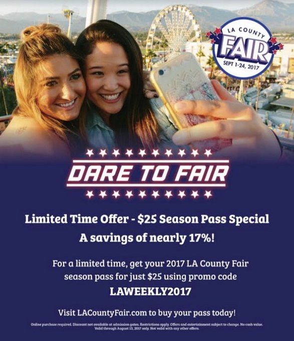 Win a pair of tickets to the LA County Fair! Win a pair of tickets to the LA County Fair!