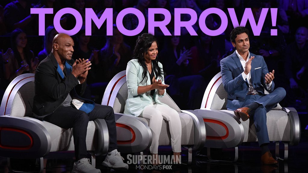 RT @SuperhumanFOX: You'll be giving a standing ovation after tomorrow's SEASON FINALE of #SuperHuman at 9/8c! ???????????? https://t.co/67zKlfJlL5