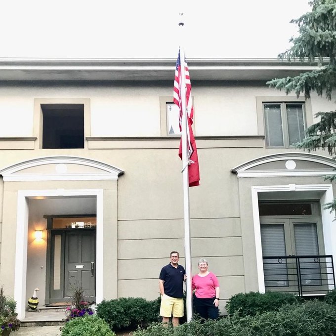 #internalCamCleat #Flagpole #SatinSilverBallOrnament #OhioStateFlag #USFlag Near #Evanston #Hospital https://t.co/idMDdMBtmC https://t.co/WerL2wwmNp