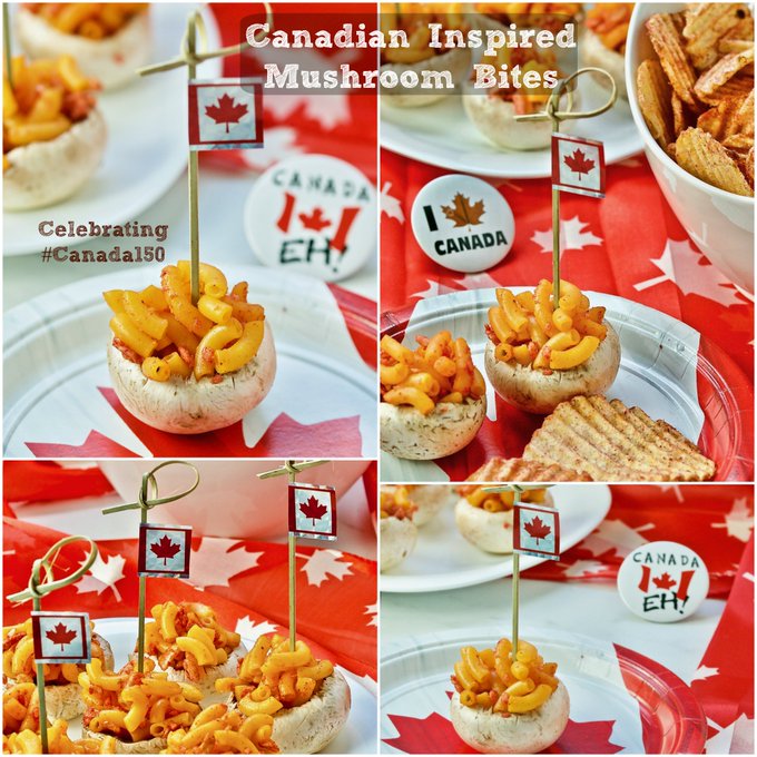 Canadian Inspired Mushroom Bites Celebrating #Canada150 Canadian Inspired Mushroom Bites Celebrating #Canada150