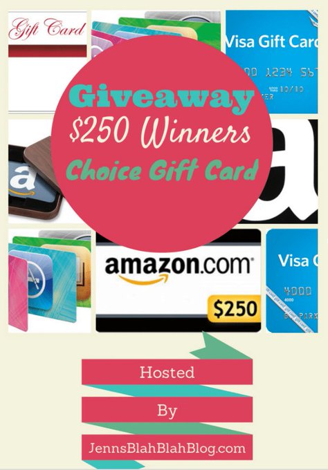 $250 Gift Card Giveaway $250 Gift Card Giveaway