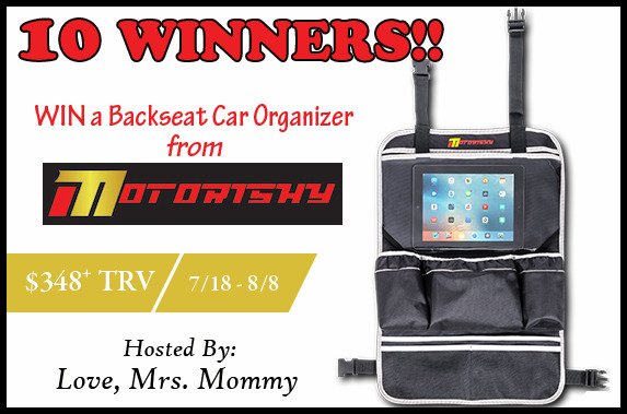 Motorishy Backseat Car Organizer Giveaway! Motorishy Backseat Car Organizer Giveaway!