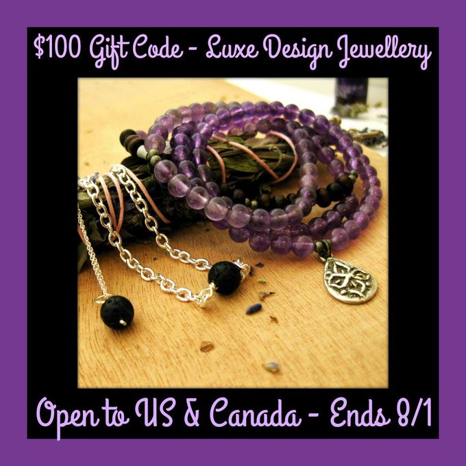 $100 GC to Luxe Design Jewellery-1-US and Canada-Ends 8/1 $100 GC to Luxe Design Jewellery-1-US and Canada-Ends 8/1