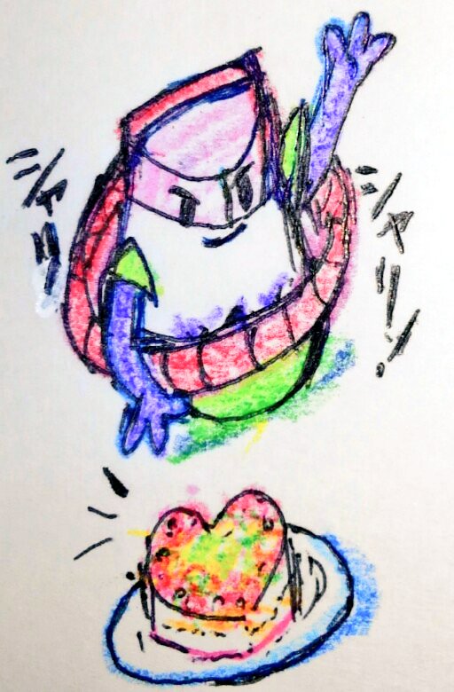 ハートミン描いたら、私の中でこの子がアピールしてきたので描いてあげましたw(ハート型の寿司ケーキにしたけど…分かりにくい ハートミン描いたら、私の中でこの子がアピールしてきたので描いてあげましたw(ハート型の寿司ケーキにしたけど…分かりにくい