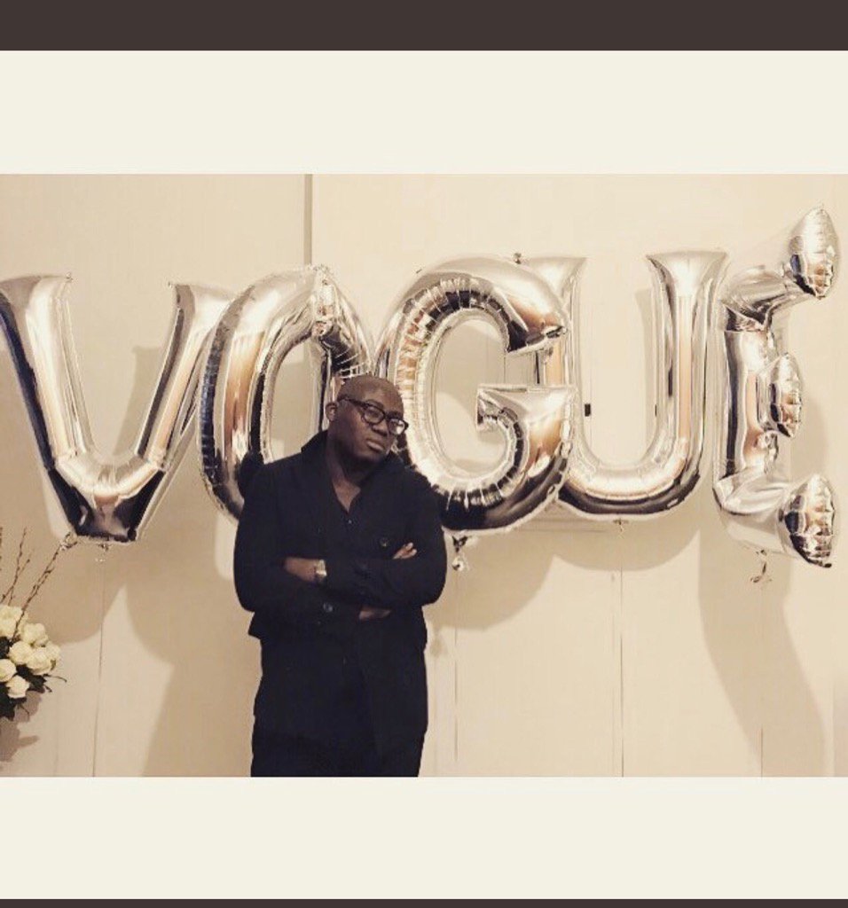 congratulations to my brother @edward_enninful OBE , to your first day @britishvogue ❤️???????? #proudsister #knockemdead https://t.co/817btAubQC