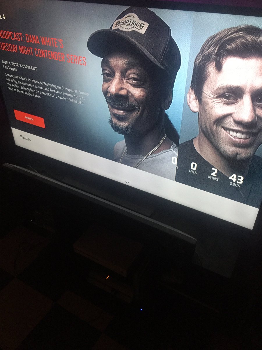 RT @TheRealClassic: We got fights tonight ???????????????? @UrijahFaber @SnoopDogg #ContenderSeries #SnoopCast https://t.co/bn420hmACb