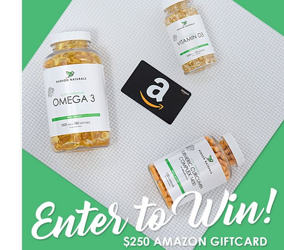 Hudson Naturals $250 Amazon Giftcard Giveaway Hudson Naturals $250 Amazon Giftcard Giveaway