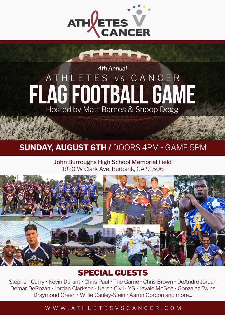 come support this sunday 5p ???? @Matt_Barnes22 @athletesvcancer https://t.co/zfQJNLefM7