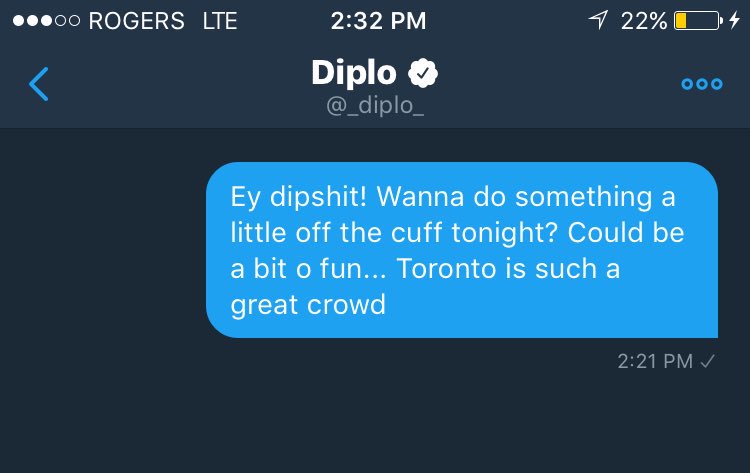 Meanwhile.... Trying to con Diplo into doing the most rediculess b2b ever. https://t.co/PAdP6CqELz