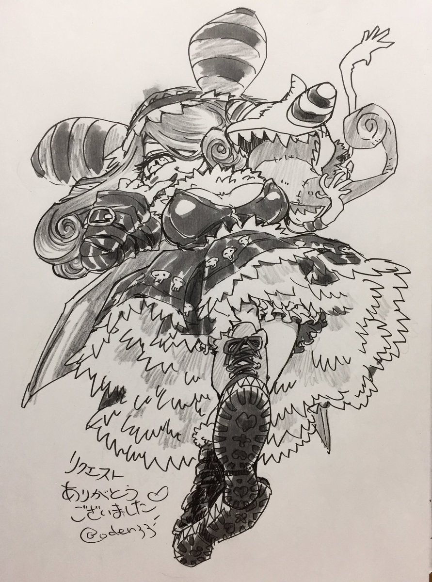 #オデンのリクエストボックス こんばんは〜〜本日のリクエスト!ミエーヌモンちゃん初描きわーい!!かわいいよね、あざといし #オデンのリクエストボックス こんばんは〜〜本日のリクエスト!ミエーヌモンちゃん初描きわーい!!かわいいよね、あざといし