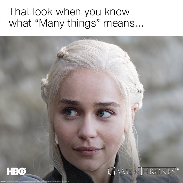 RT @HBO_UK: When you know, you know. #GoTS7 #TheSpoilsOfWar https://t.co/6iOrew2qQl