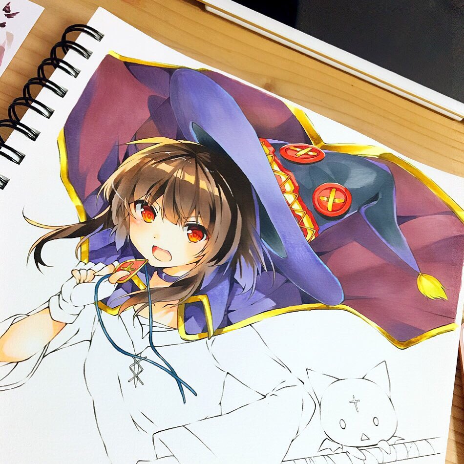 ちょっと進んだ。。。💦#イラスト #絵 #模写 #コピック #このすば #この素晴らしい世界に祝福を #めぐみん #wi ちょっと進んだ。。。💦#イラスト #絵 #模写 #コピック #このすば #この素晴らしい世界に祝福を #めぐみん #wi