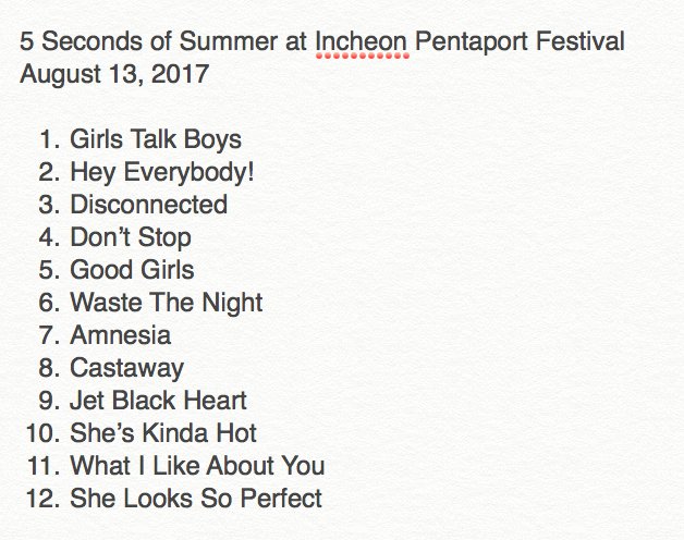 #5SOSIncheon