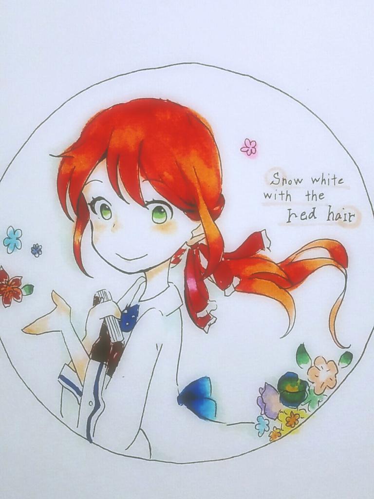 #赤髪の白雪姫アイコン用のイラスト!白雪を描きたかったので! #赤髪の白雪姫アイコン用のイラスト!白雪を描きたかったので!