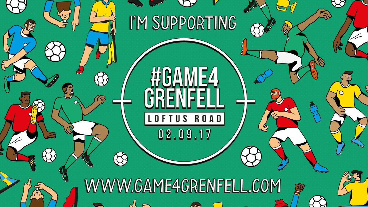 For tickets and info on #Game4Grenfell at Loftus Road on 02.09.17 visit: https://t.co/2WAIUU9Qft https://t.co/TYOXbiDT1Z