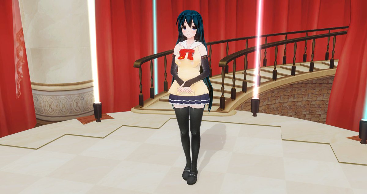 寝起きにふと思いつき、ひかる/プレアデスの色変えて制服伸ばしてスリット入れれば黒寧子風になるかなと。極黒のブリュンヒルデ 寝起きにふと思いつき、ひかる/プレアデスの色変えて制服伸ばしてスリット入れれば黒寧子風になるかなと。極黒のブリュンヒルデ