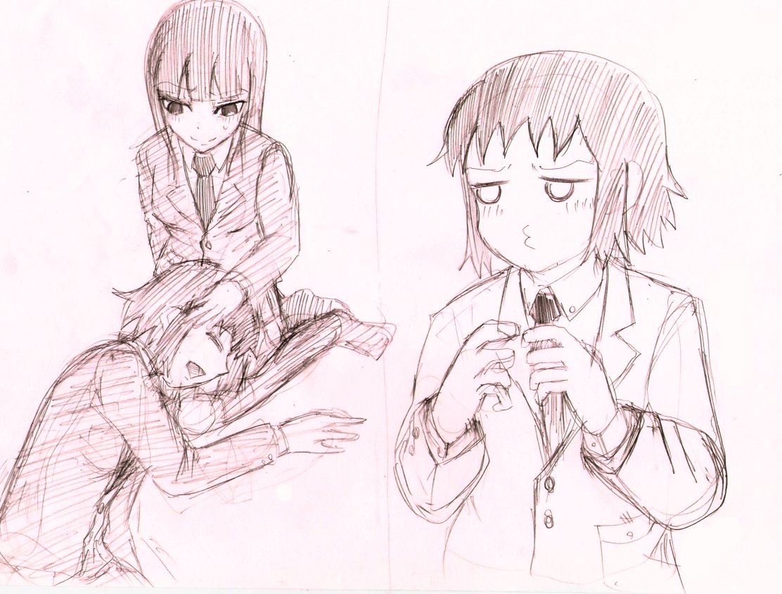 右は原作模写で左はポーズ模写 #ド嬢 右は原作模写で左はポーズ模写 #ド嬢