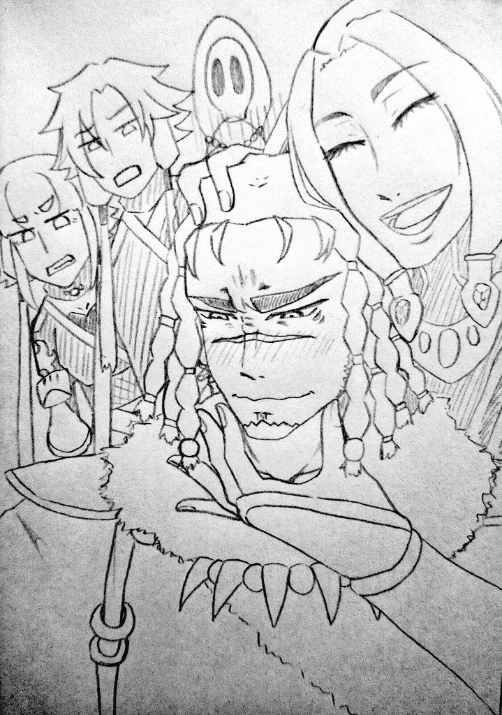 昨日「殘凶さんのお手手退けて」って要望があったんで描きましたが大変ドシコいので家宝にします。宗主様スーパー上機嫌。#サン 昨日「殘凶さんのお手手退けて」って要望があったんで描きましたが大変ドシコいので家宝にします。宗主様スーパー上機嫌。#サン