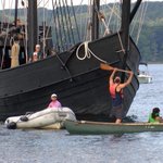 Native Americans protest Christopher Columbus replica ships Native Americans protest Christopher Columbus replica ships