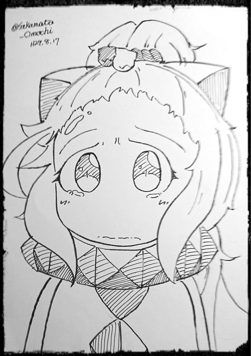 #艦これ #イラストpixivで「ホッポちゃんはおでこがいいのに」という御意見があったので、散髪に失敗してツルデコピ #艦これ #イラストpixivで「ホッポちゃんはおでこがいいのに」という御意見があったので、散髪に失敗してツルデコピ