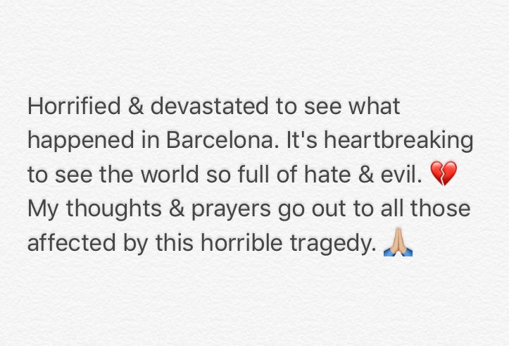 #PrayForBarcelona ???????? #Spain https://t.co/nHn9uegV56