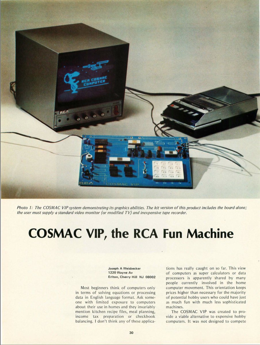 COSMAC VIP, the RCA Fun Machine - Byte Magazine Volume 02 Nu COSMAC VIP, the RCA Fun Machine - Byte Magazine Volume 02 Nu