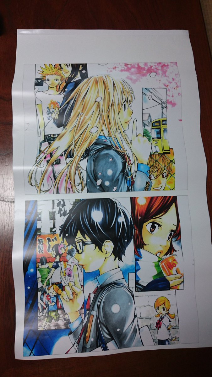 このステッカー欲しい人いるかなー?サイズはそれぞれ横48x縦41.5cm#君嘘 #四月は君の嘘 #kimiuso このステッカー欲しい人いるかなー?サイズはそれぞれ横48x縦41.5cm#君嘘 #四月は君の嘘 #kimiuso