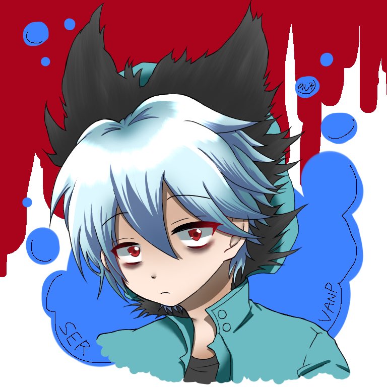 サーヴァンプのクロくん落描き サーヴァンプのクロくん落描き