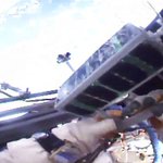 Spacewalking cosmonauts release 3-D-printed satellite