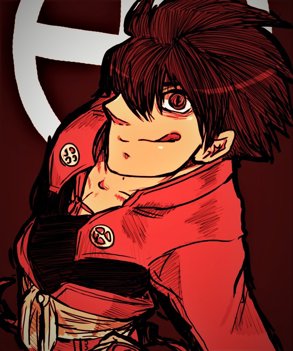 #平野耕太版深夜のお絵描き60分1本勝負 お題フリーということでドリフターズより島津豊久を。 #平野耕太版深夜のお絵描き60分1本勝負 お題フリーということでドリフターズより島津豊久を。