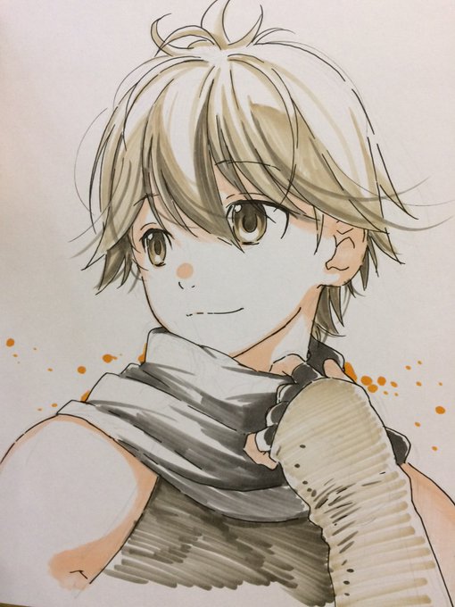 細居さんの今日の色紙その1。グリムガルよりハルヒロです。#comitia121 細居さんの今日の色紙その1。グリムガルよりハルヒロです。#comitia121