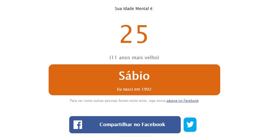 #TesteDeIdadeMental