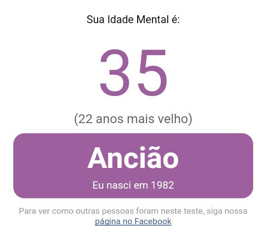 #TesteDeIdadeMental