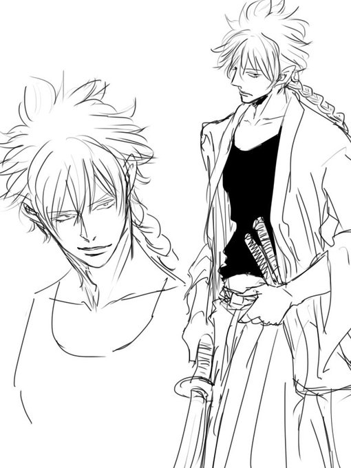 めっちゃ落書きだけどちるらんのとこの一と土方さん。2人ともえらい手間取った;難しかった; 土方さん幼くなっちゃったから薬 めっちゃ落書きだけどちるらんのとこの一と土方さん。2人ともえらい手間取った;難しかった; 土方さん幼くなっちゃったから薬