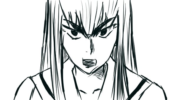 キルラキルより皐月さん模写。ああいう熱いアニメって大好物なんですわ・・・#模写練習 キルラキルより皐月さん模写。ああいう熱いアニメって大好物なんですわ・・・#模写練習