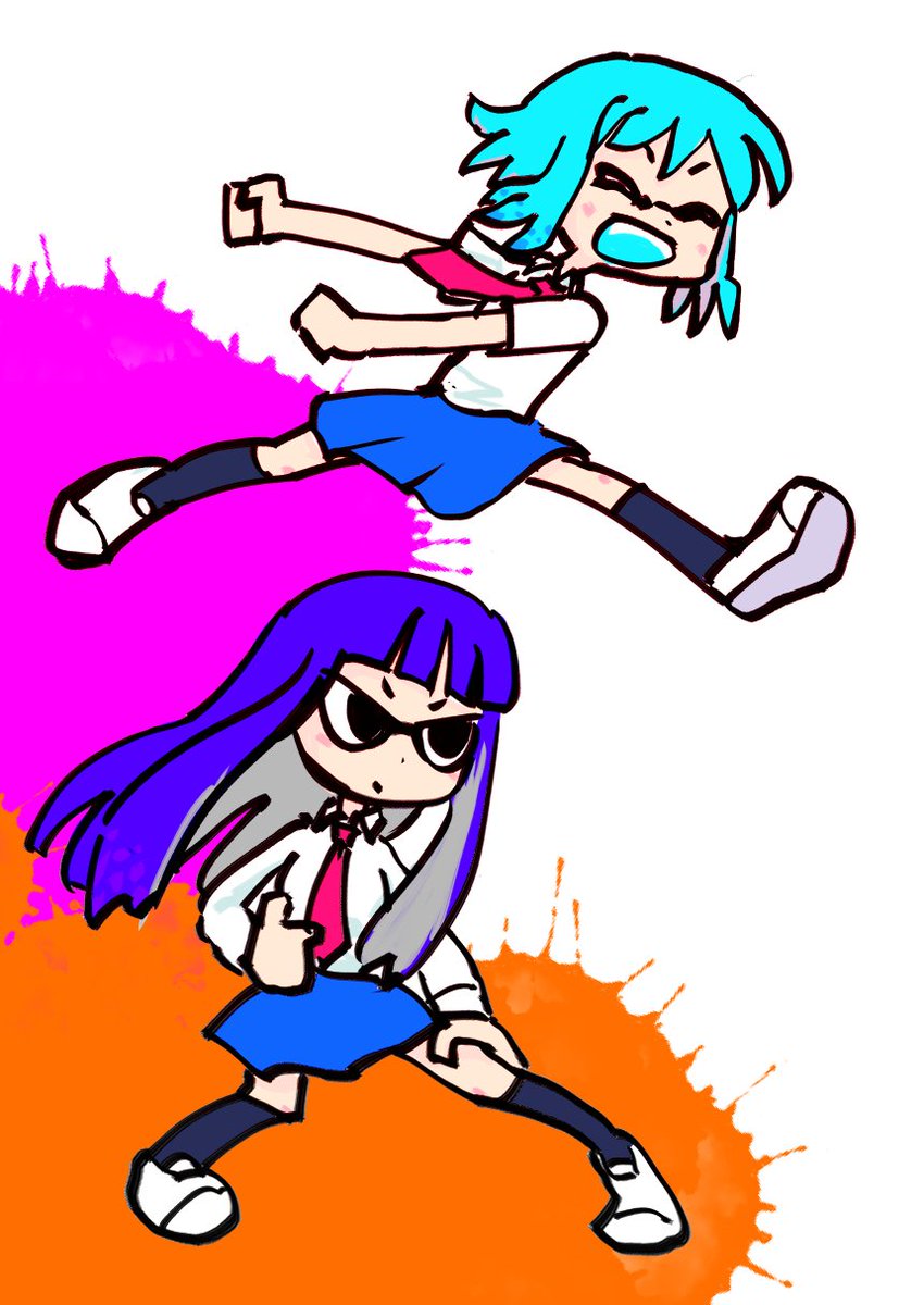 #ド嬢 スプラトゥーンっぽくさわしお描きました。 #ド嬢 スプラトゥーンっぽくさわしお描きました。