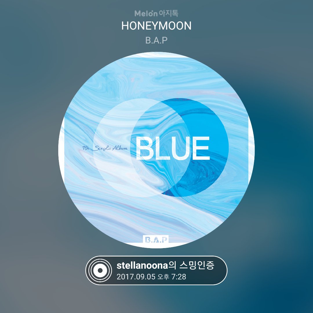 B.A.P BLUE HONEYMOON 7TH SINGLE ALBUM 0000FF StellaJung85
