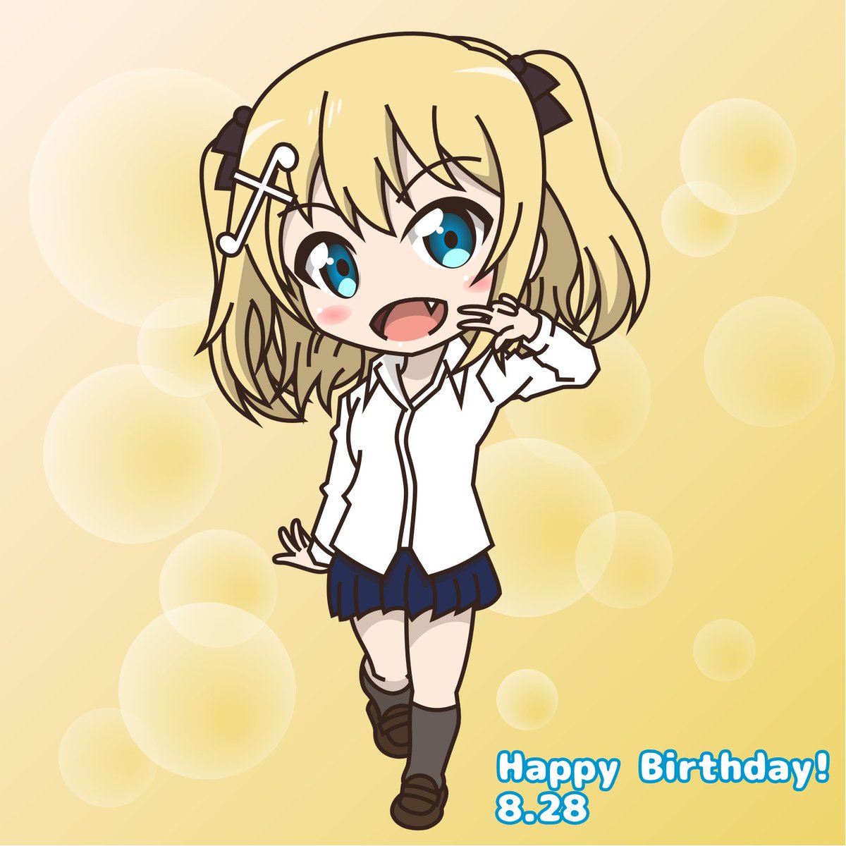 花音誕生日おめでとー中の人つながりで亜人ちゃんは語りたいのひかりちゃん風に描きました。昔描いたのも貼っておきます。#バト 花音誕生日おめでとー中の人つながりで亜人ちゃんは語りたいのひかりちゃん風に描きました。昔描いたのも貼っておきます。#バト
