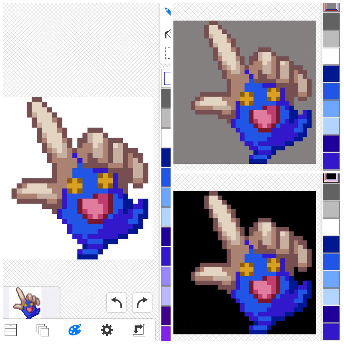 ロッキーカーソル欲しくね?って事でドット打てるスマホアプリDLしてみた!ので試し描きに12色仮組みドットロッキーpcに送 ロッキーカーソル欲しくね?って事でドット打てるスマホアプリDLしてみた!ので試し描きに12色仮組みドットロッキーpcに送