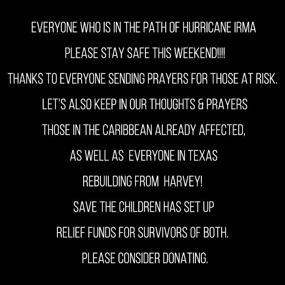 Harvey Relief Fund  - https://t.co/goXsQBjDH5
Irma Relief Fund - https://t.co/40cfVsbYAL https://t.co/Tr6HJnKgRl
