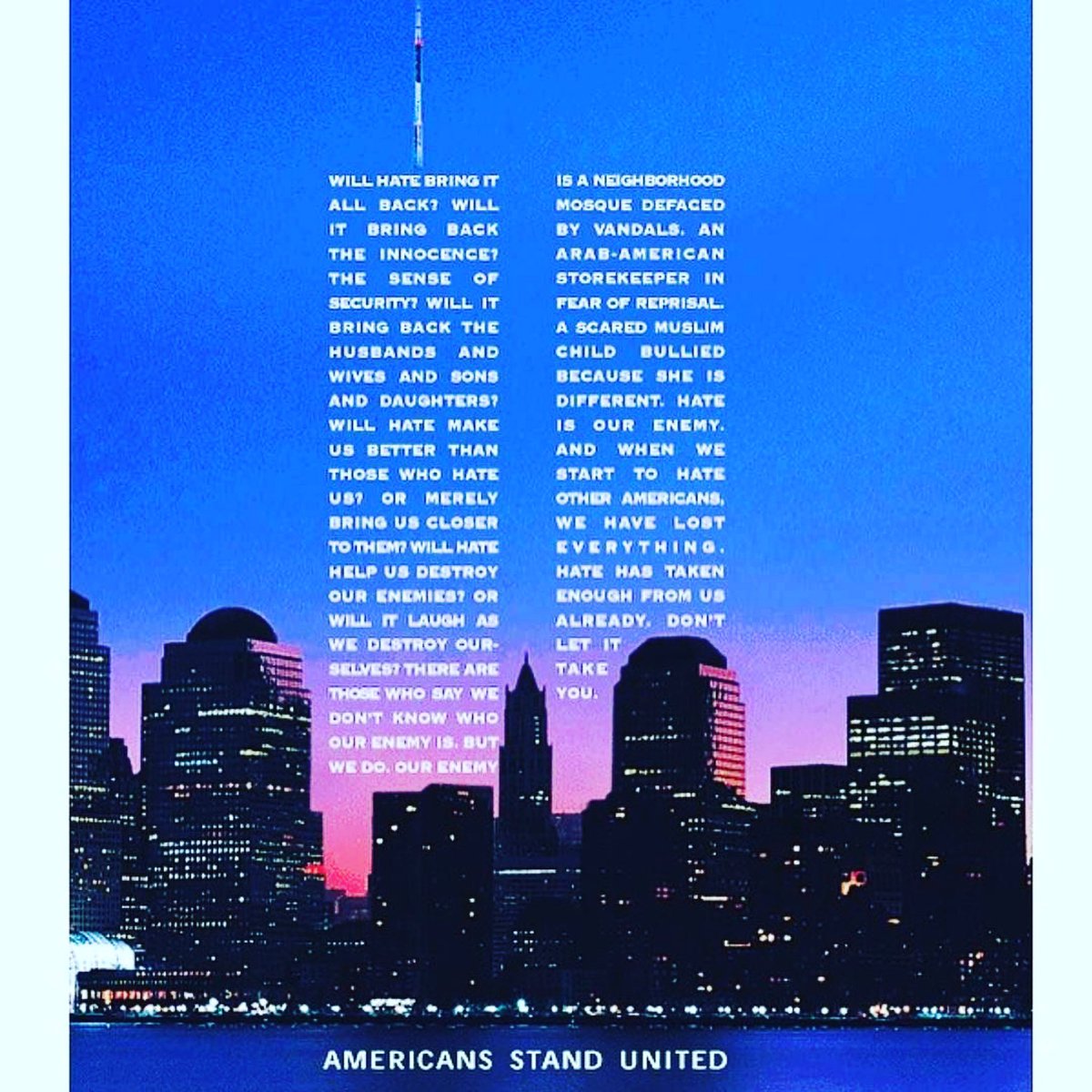 CREATE! #NoH8 #Repost @ebonymagazine September 11. On this day, 16 years ago... #NeverForget ???????? https://t.co/sRvkYRda6C
