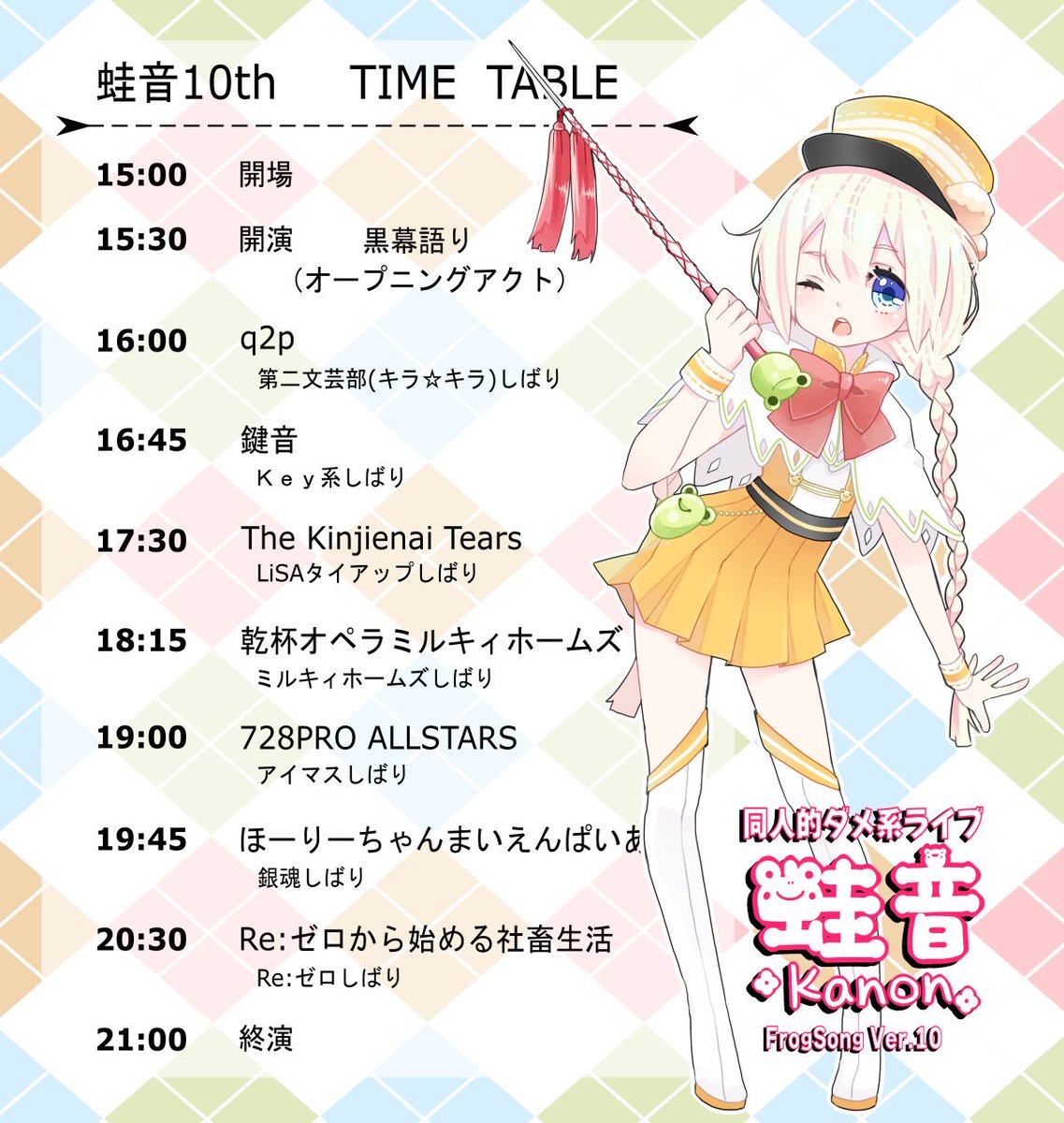 10/7蛙音タイテ発表になったやで(❁´ω`❁)ミルキィホームズ縛り〖 乾杯オペラミルキィホームズ〗で出演させて頂きます 10/7蛙音タイテ発表になったやで(❁´ω`❁)ミルキィホームズ縛り〖 乾杯オペラミルキィホームズ〗で出演させて頂きます