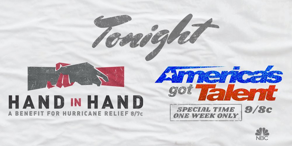 RT @AGT: Update your calendars and we’ll see you tonight for #HandInHand and #AGT on @nbc. ✨ https://t.co/h83sbISnTQ