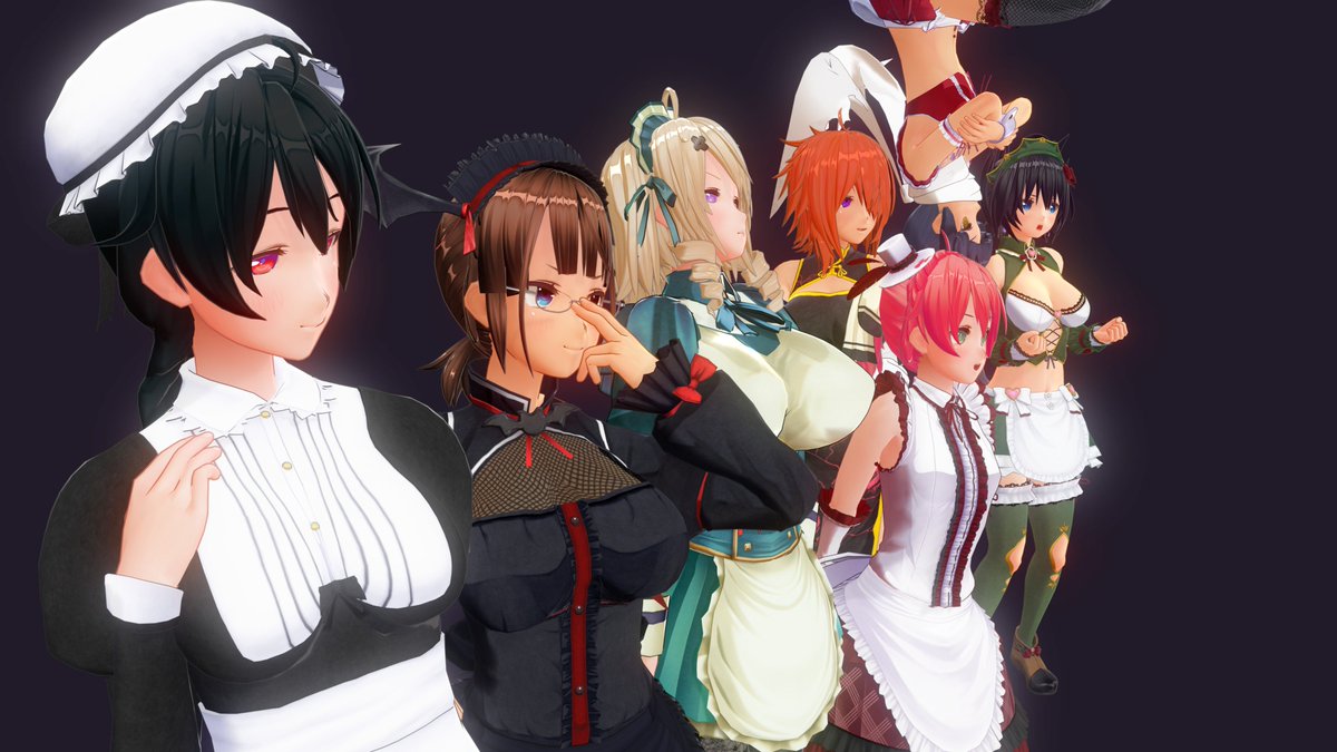 夜桜四重奏のOPみたいに、組織別に向き合う構図好き。#cm3d2 #カスタムメイド3d2 夜桜四重奏のOPみたいに、組織別に向き合う構図好き。#cm3d2 #カスタムメイド3d2