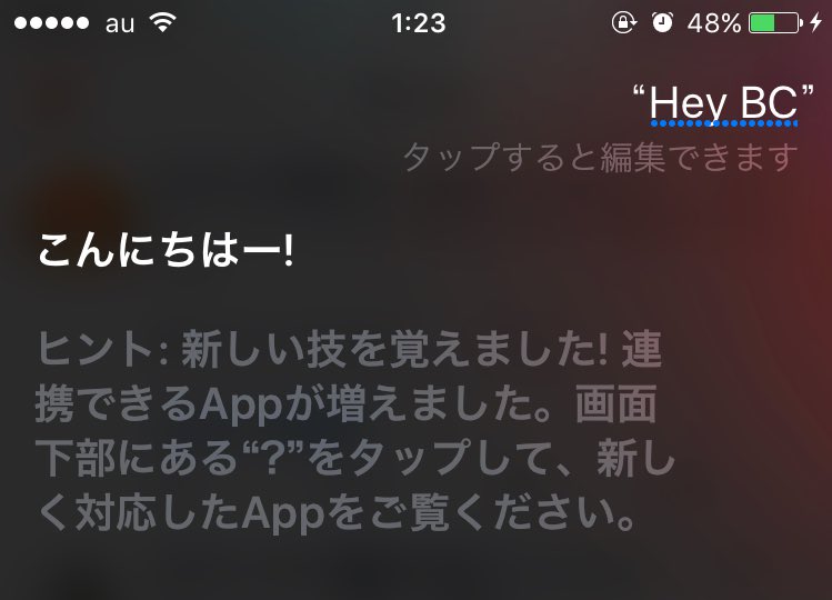 へい!りーしー!(何回かやったけど大抵iPhoneが気を利かせて「Hey siri」に変換されたよ。) #agqr #洲 へい!りーしー!(何回かやったけど大抵iPhoneが気を利かせて「Hey siri」に変換されたよ。) #agqr #洲