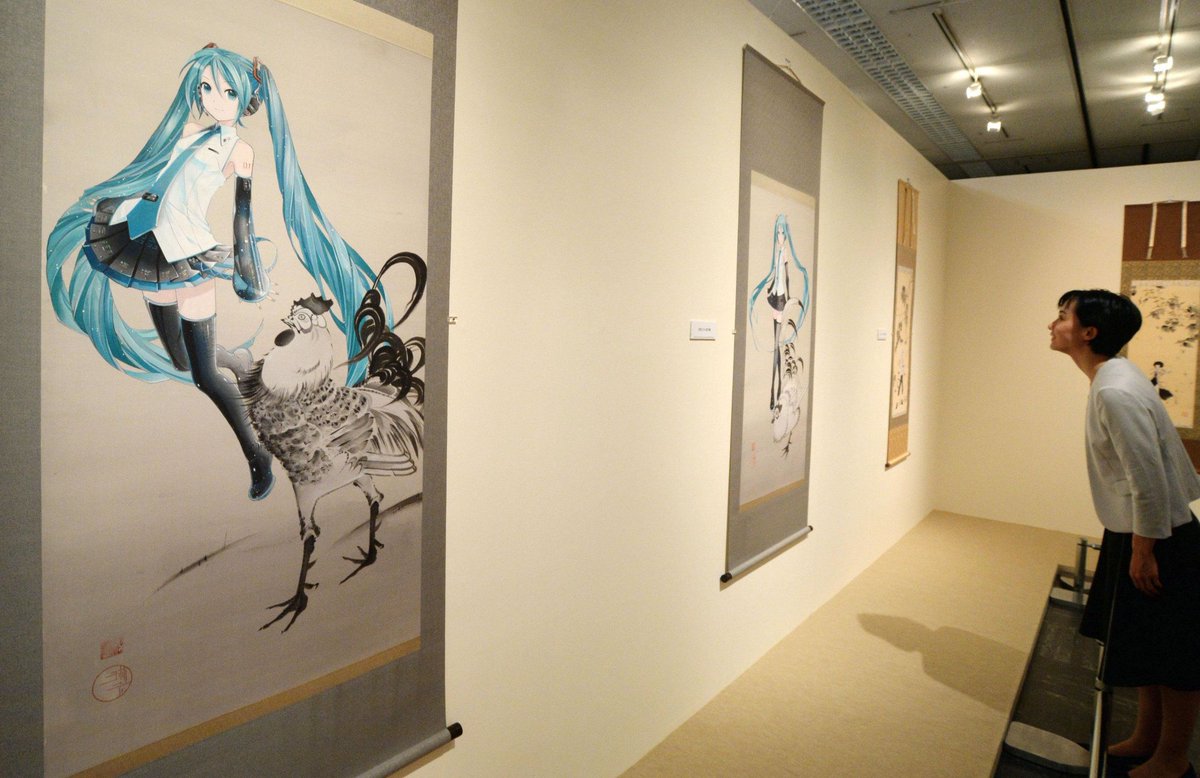 Japanese pop icons and traditional paintings mingle in a mash-up exhibition