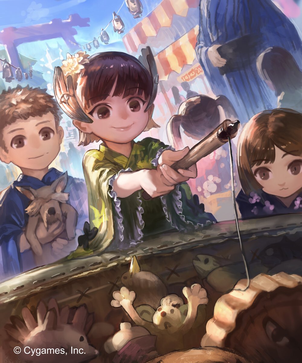 Cygames様、神撃のバハムート「サマーフェスタチルドレンズ」を描かせて頂きました6周年おめでとうございます#神撃のバ Cygames様、神撃のバハムート「サマーフェスタチルドレンズ」を描かせて頂きました6周年おめでとうございます#神撃のバ