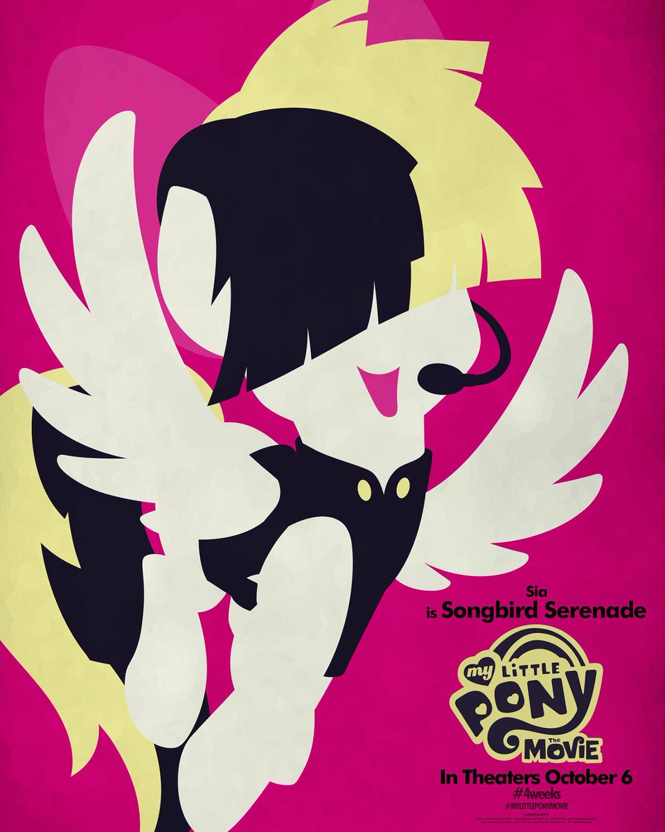 Catch Sia as Songbird Serenade in the @MLPMovie on October 6th! - Team Sia https://t.co/WbWDOeFGGz