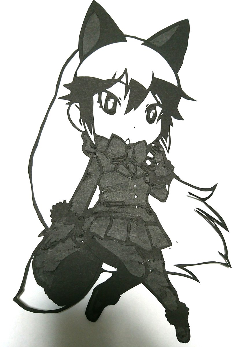 ぎんぎつね出来た!!切り絵っぽくなったかな…これで笑顔になってくれたら嬉しい!#切り絵#けものフレンズ#けもフレ#フレン ぎんぎつね出来た!!切り絵っぽくなったかな…これで笑顔になってくれたら嬉しい!#切り絵#けものフレンズ#けもフレ#フレン