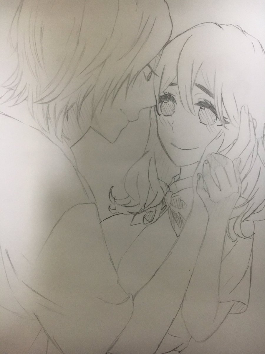 「私がモテてどうすんだ」12巻の表紙の下描き🙆🏻 「私がモテてどうすんだ」12巻の表紙の下描き🙆🏻